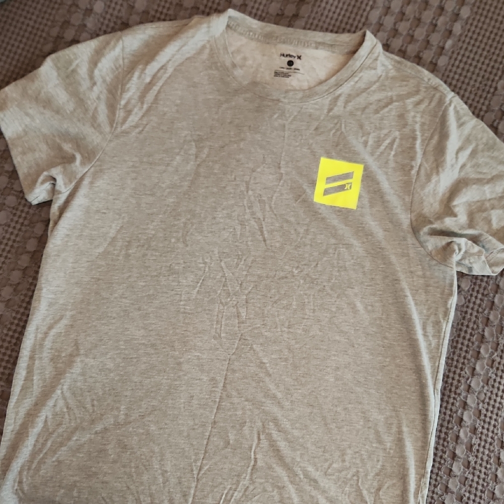 Gray Nike Men's T-Shirt Neon Lime